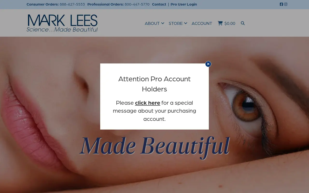marklees.com 첫 화면