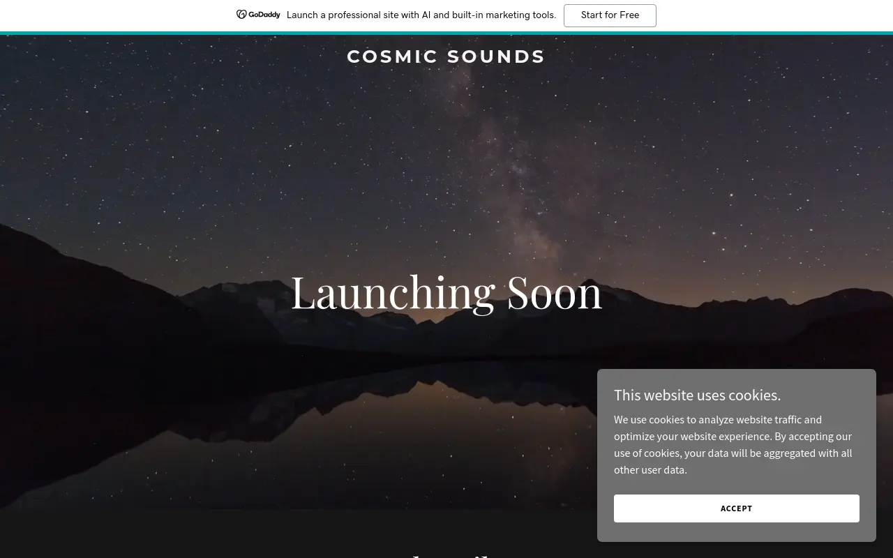 cosmic-sounds.com 첫 화면