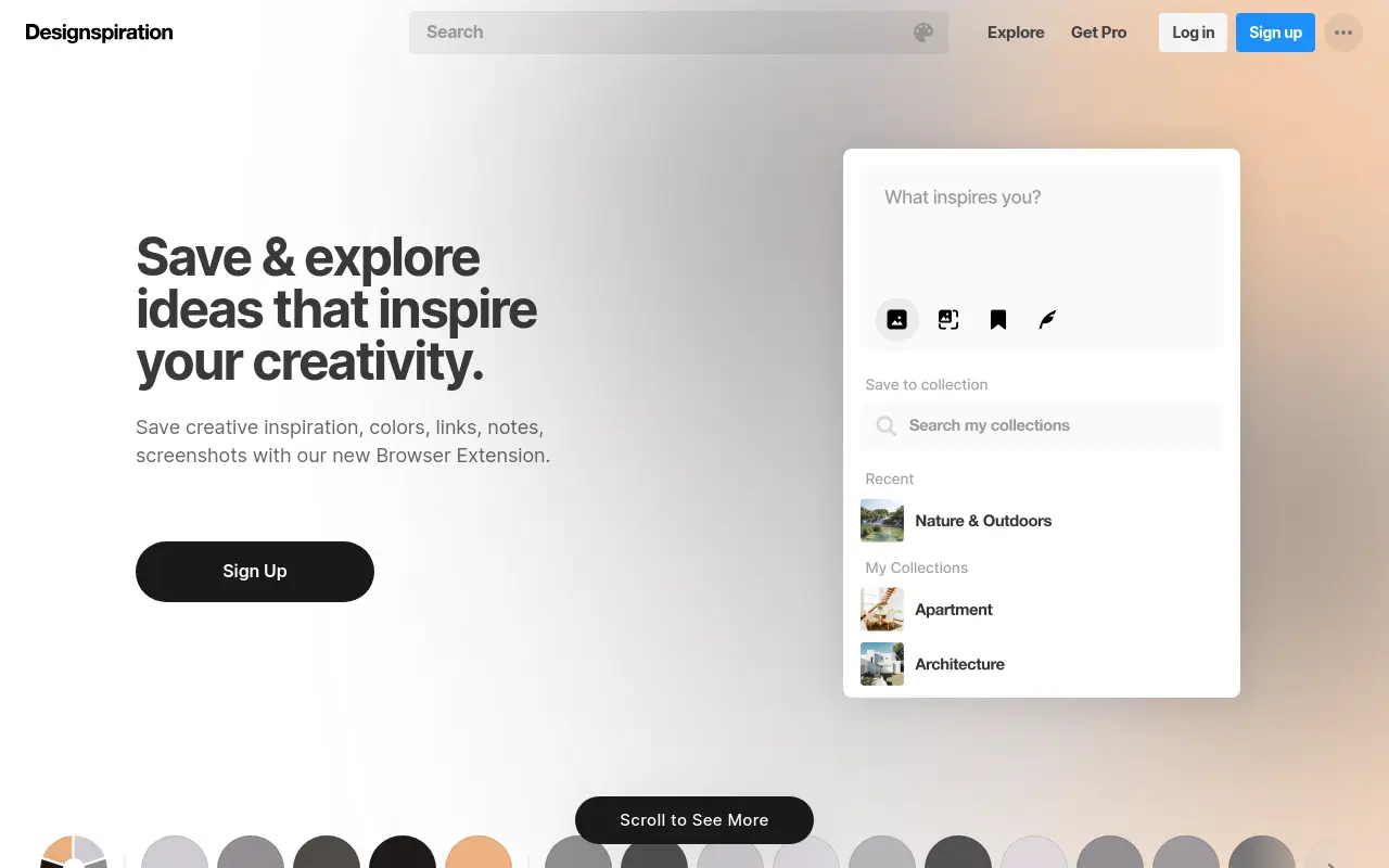 designspiration.com 첫 화면