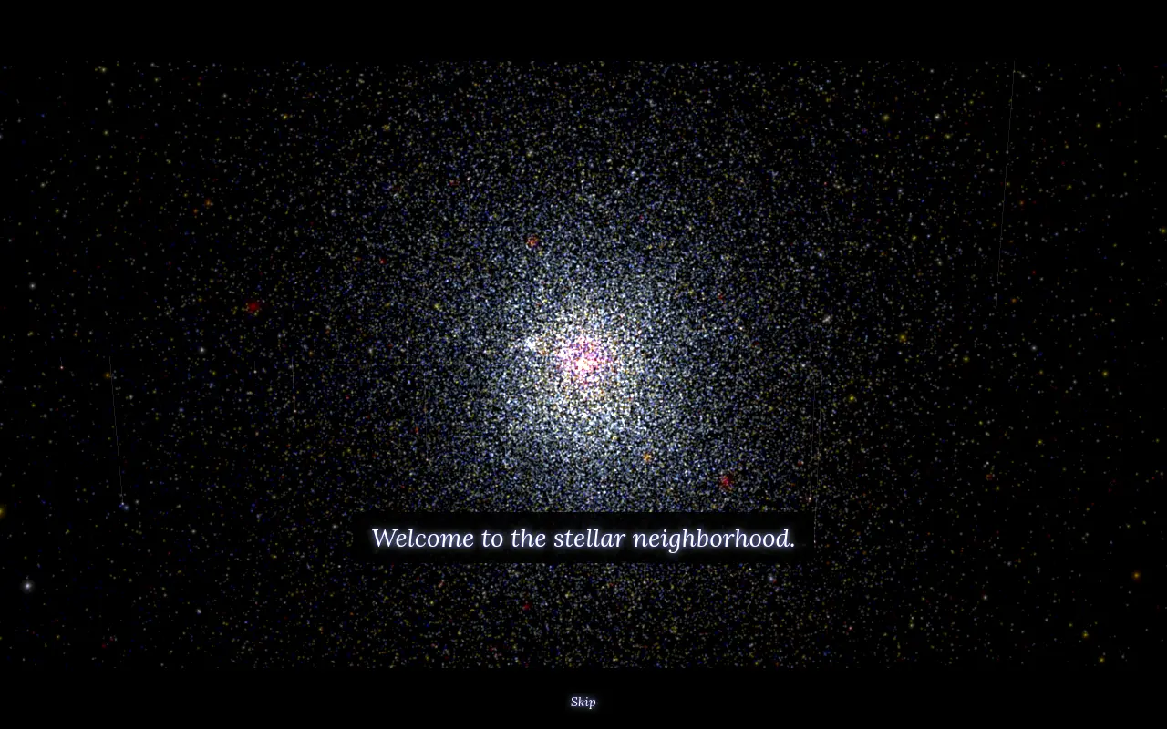 stars.chromeexperiments.com 첫 화면
