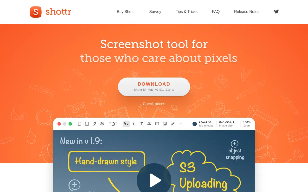 shottr.cc 첫 화면