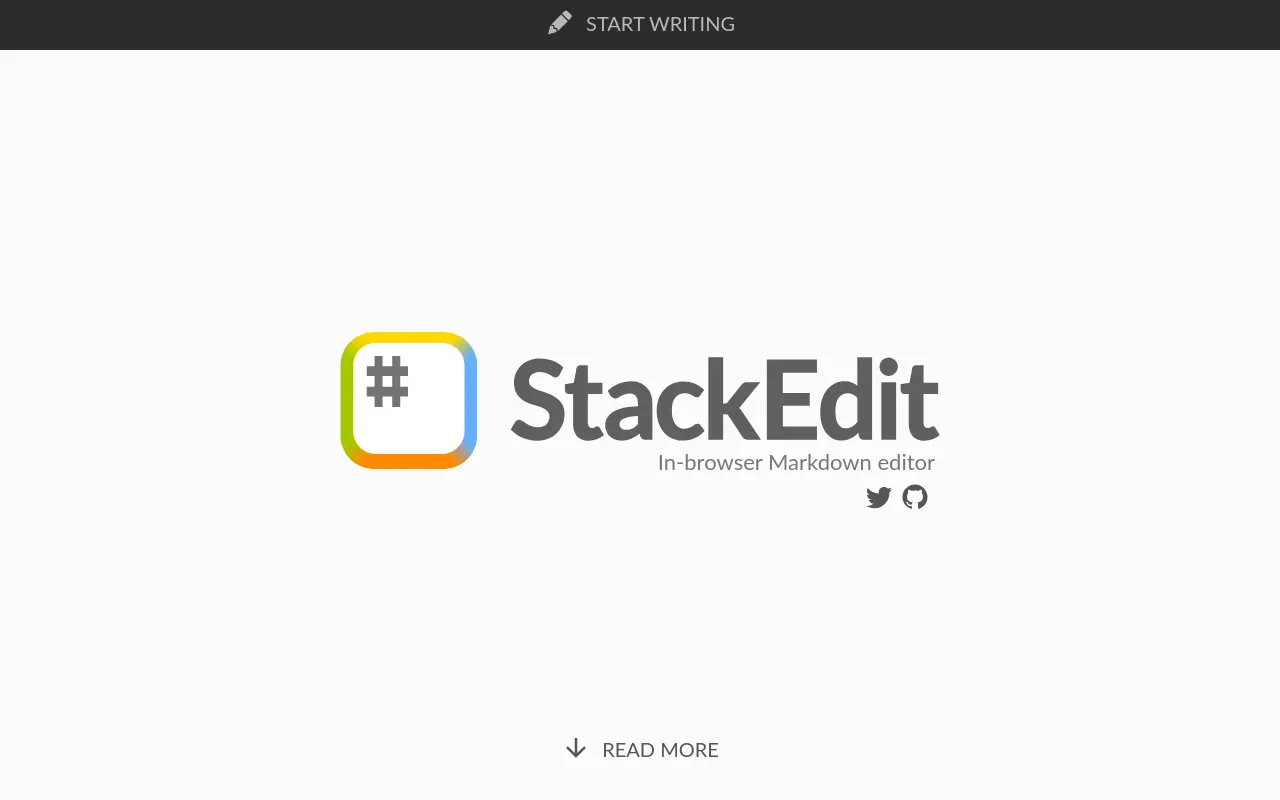 stackedit.io 첫 화면