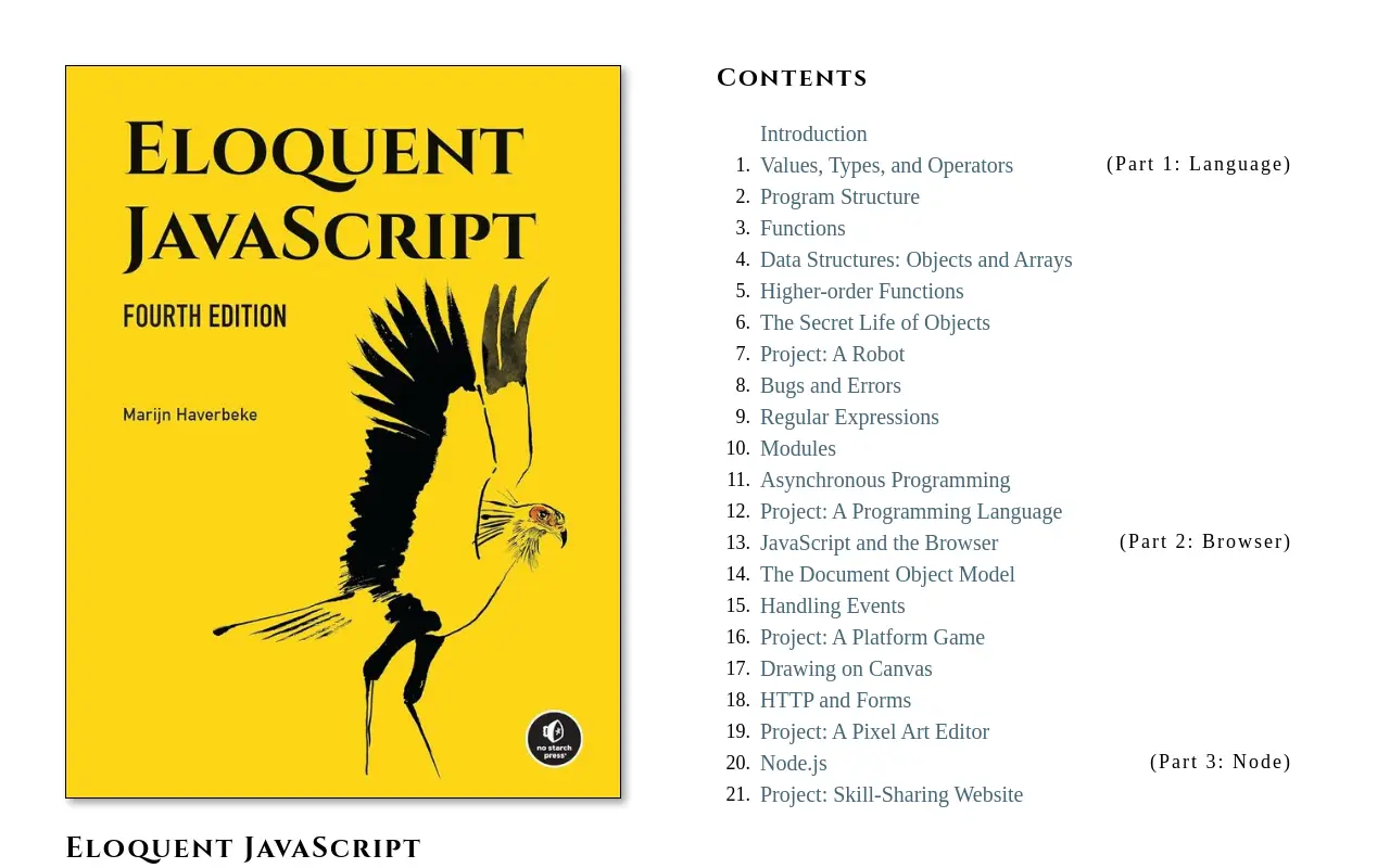 eloquentjavascript.net 첫 화면