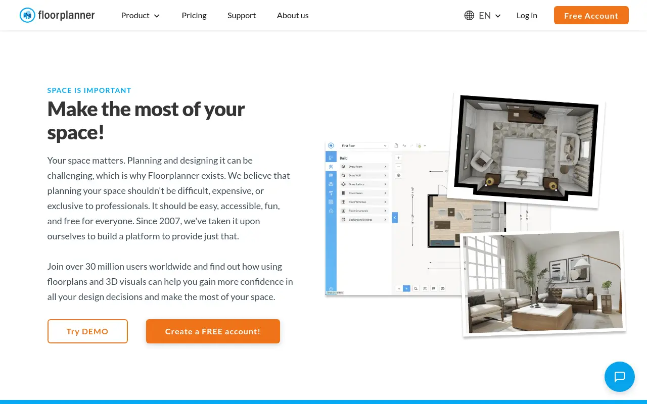 floorplanner.com 첫 화면