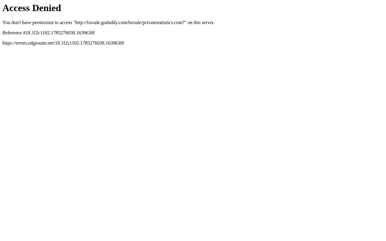 privatestatistics.com 첫 화면