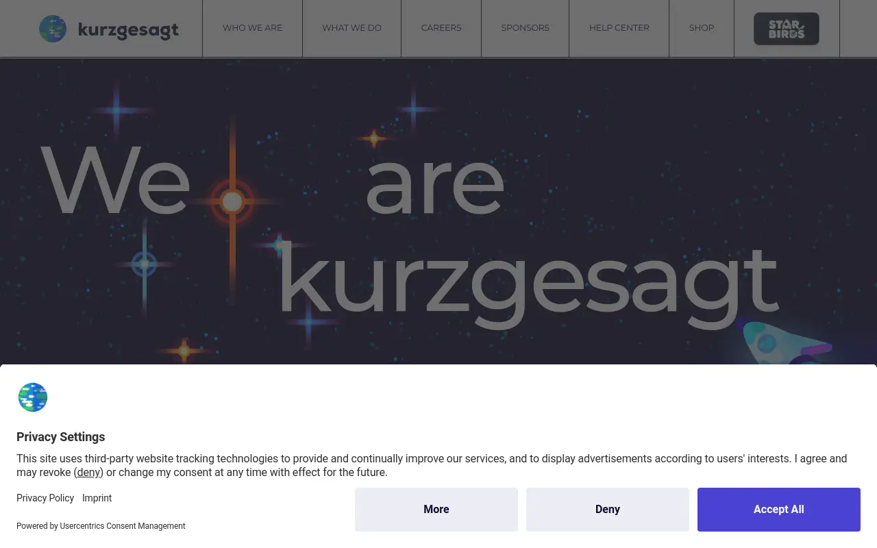 kurzgesagt.org 첫 화면