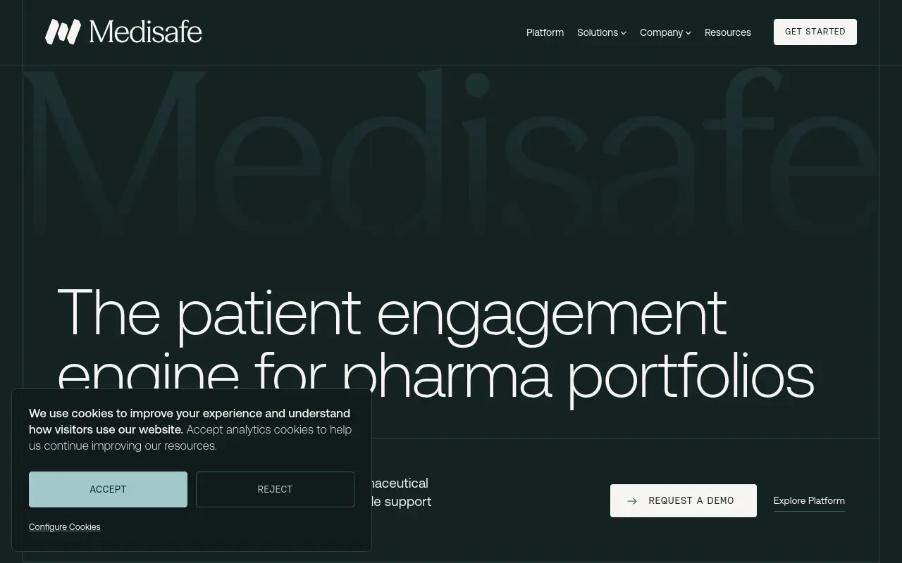 medisafe.com 첫 화면