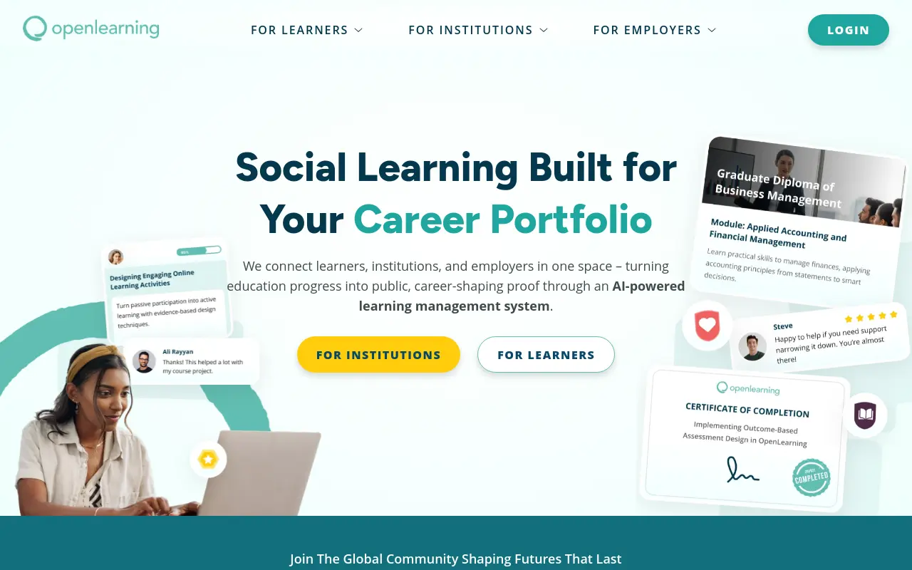 openlearning.com 첫 화면