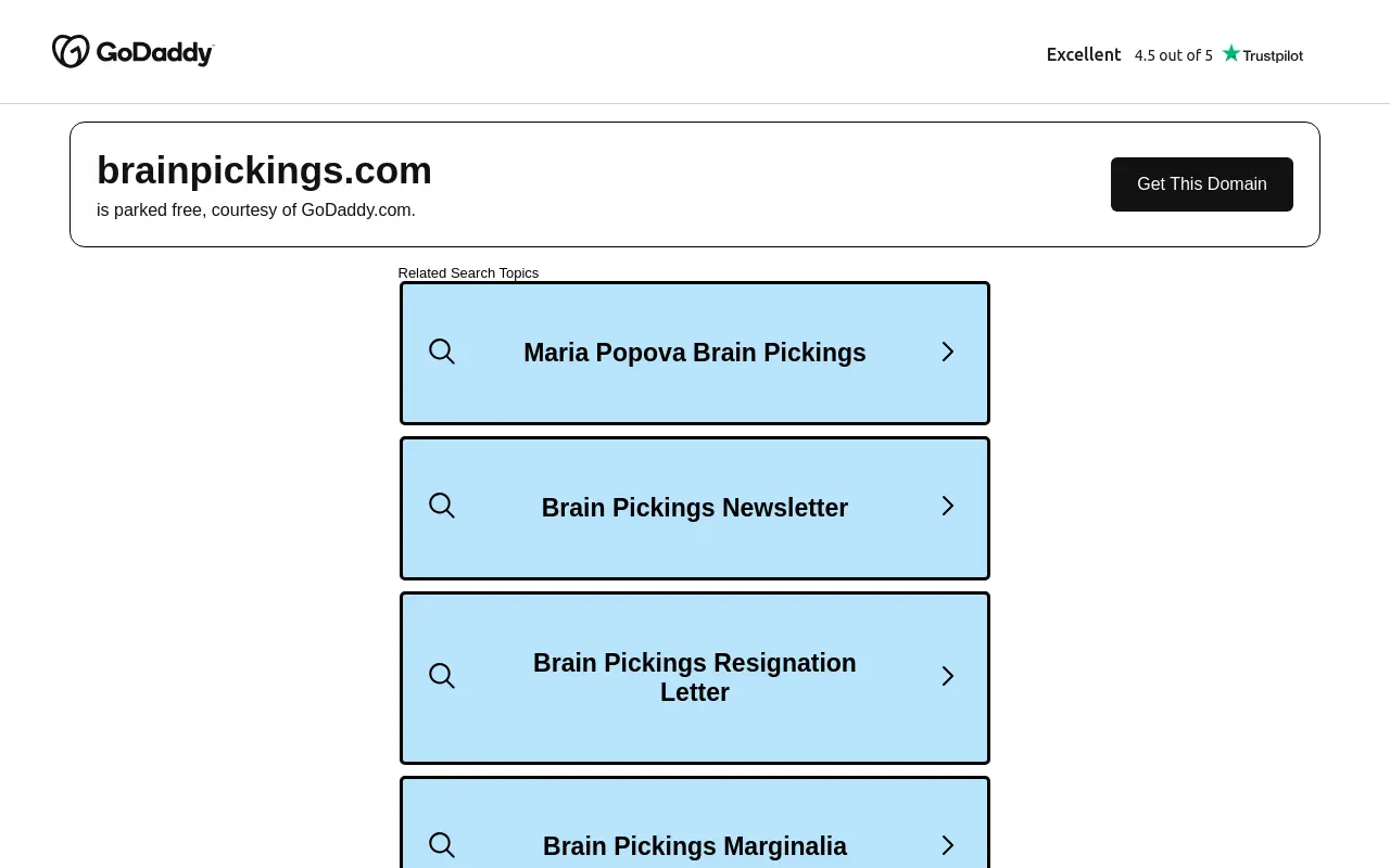 brainpickings.com 첫 화면