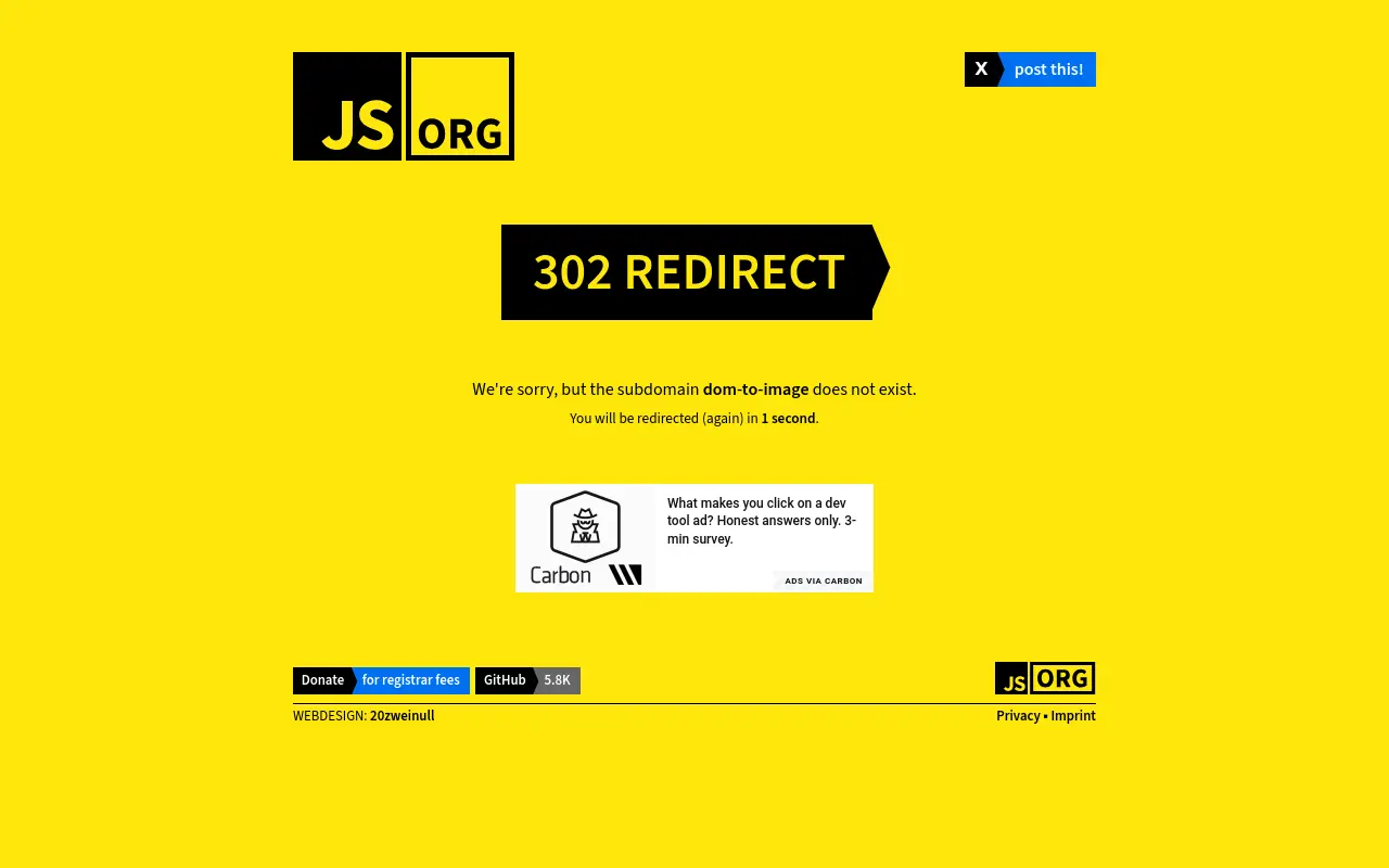dom-to-image.js.org 첫 화면
